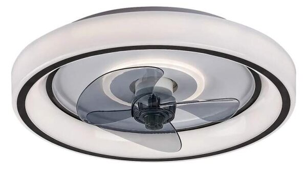 RABALUX 71009 HORACIO - Stropní LED ventilátor v černé barvě s dálkovým ovladačem, LED 67W, 3000-6000K, Ø 47cm (LED stropní ventilátor stmívatelný ovladačem)