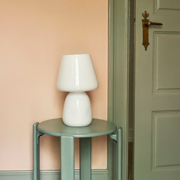 Stolní lampa HAY, Apollo, Bílá, Obývací pokoj, Sklo, Design