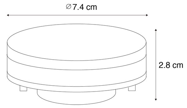 Chytrá stmívatelná LED žárovka GX53 9W 806LM 2700K-6500K
