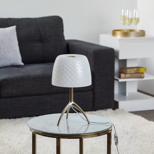 Stolní lampa Foscarini, Lumiere, Bílá, Obývací pokoj, Sklo, Design