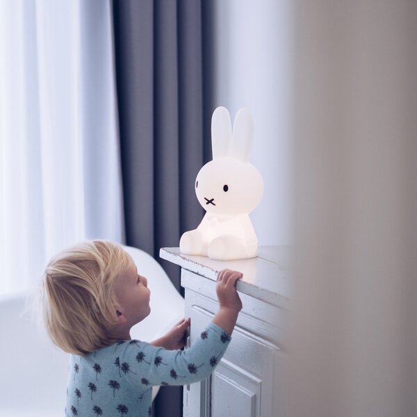 Stolní lampa Mr Maria, Miffy, stmívatelné, Bílá, Dětský pokoj, Plast