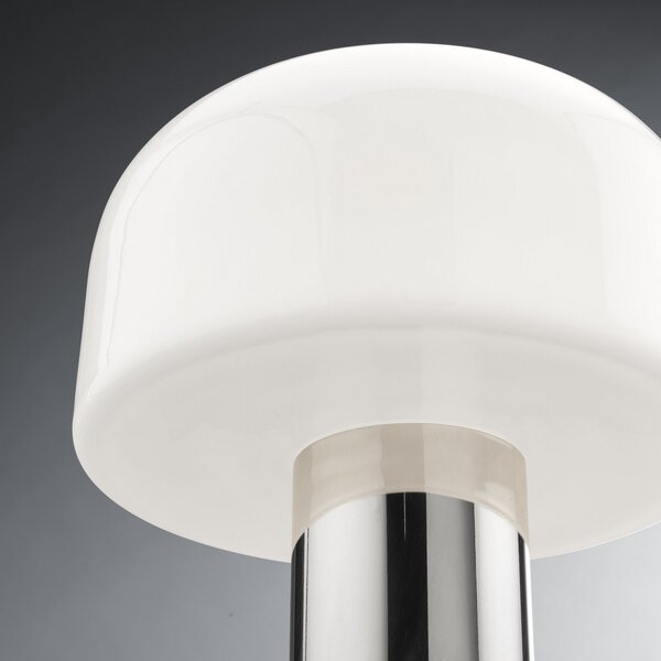 Stolní lampa FLOS, Bellhop Glass T, stmívatelné, Bílá, Obývací pokoj, Sklo