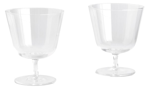 HAY Křišťálová skleničky Curve Stem, Clear