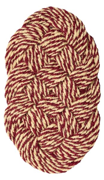 HAY Rohožka Coco, Swirl, Bordeaux and Off-white