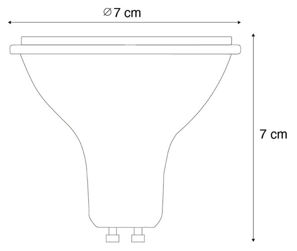 Chytrá stmívatelná LED žárovka GU10 AR70 6W 520lm 2200-6500K