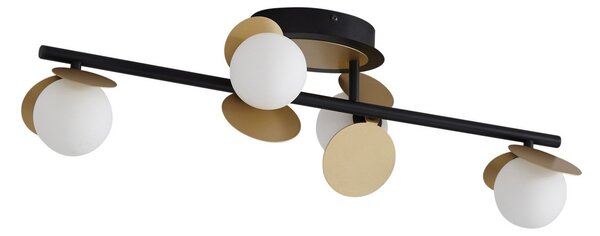 Stropní Lampa Lucande, Pallo, stmívatelné, Černá, Obývací pokoj, Kov, Moderní
