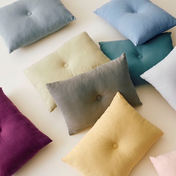 HAY Polštář Dot Linen, Dark blue