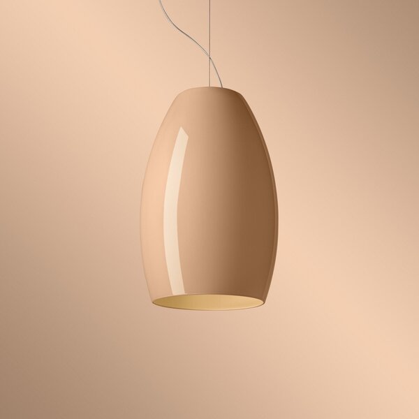 Závěsná svítidlo Foscarini, Buds 1, Béžová, Obývací pokoj, Sklo, Design