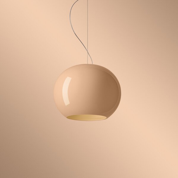Závěsná svítidlo Foscarini, Buds 3, Béžová, Obývací pokoj, Sklo, Design