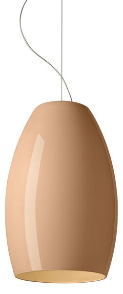 Závěsná svítidlo Foscarini, Buds 1, Béžová, Obývací pokoj, Sklo, Design