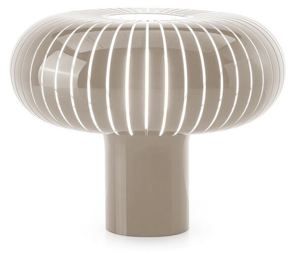 Stolní lampa Kartell, Teresa, stmívatelné, Šedá, Obývací pokoj, Plast, Design