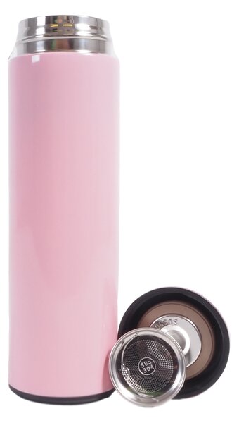 Aga Termoska s teploměrem 500 ml Růžová