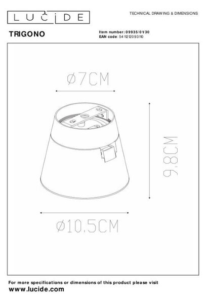 Lucide L099350130 bodové stropní svítidlo TRIGONO GU10
