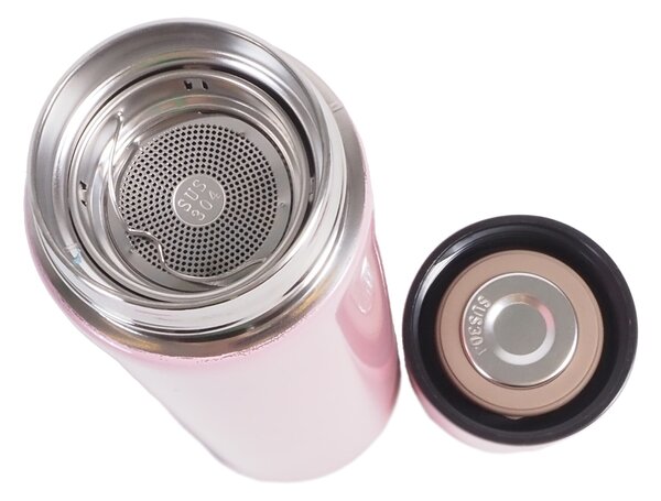 Aga Termoska s teploměrem 500 ml Růžová