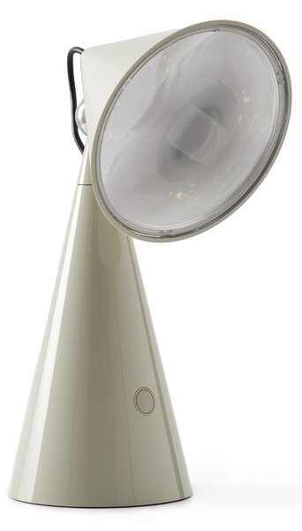 Stolní lampa Tom Dixon, POSE, stmívatelné, Šedá, Obývací pokoj, Plast, Design