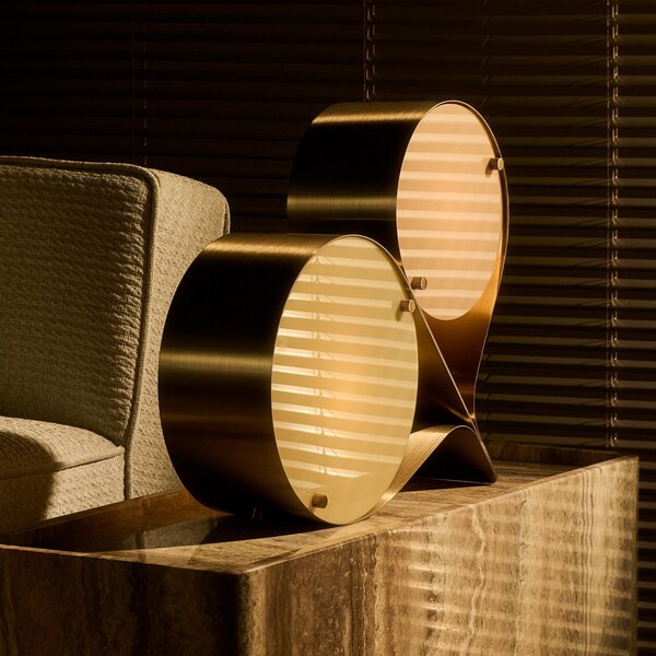 Stolní lampa GUBI, Coppia, Bílá, Obývací pokoj, Plast, Moderní
