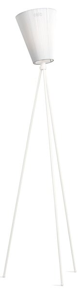 Stojací Lampa Northern, Oslo Wood, stmívatelné, Bílá, Obývací pokoj, Tkanina / Textil, Design