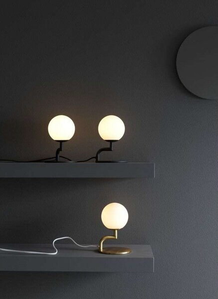 Stolní lampa Pholc, stmívatelné, Zlatá / mosazná, Obývací pokoj, Kov