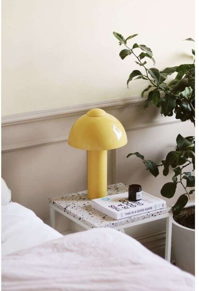 Stolní lampa Globen Lighting, Žlutá, Obývací pokoj, Kov