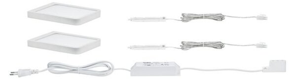 P 93583 LED nábytkové přisazené svítidlo Furniture LED Vane hranaté sada 2ks vč.LED modulu 2x6,7W, 2x440 lm, 2700K - PAULMANN