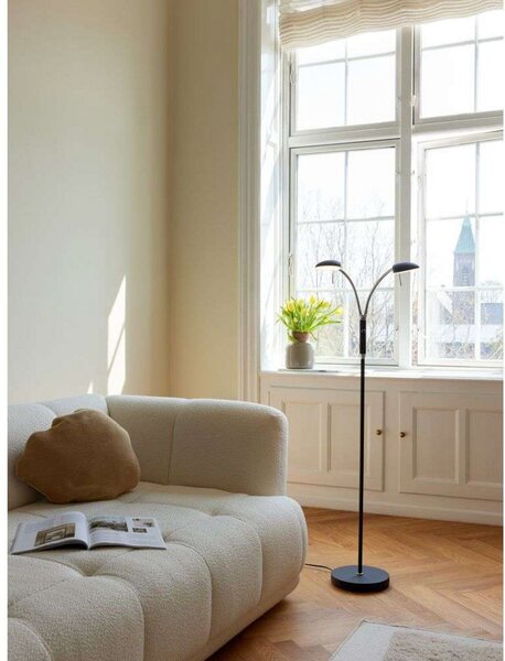 Stojací Lampa Halo Design, stmívatelné, Bílá, Obývací pokoj, Kov