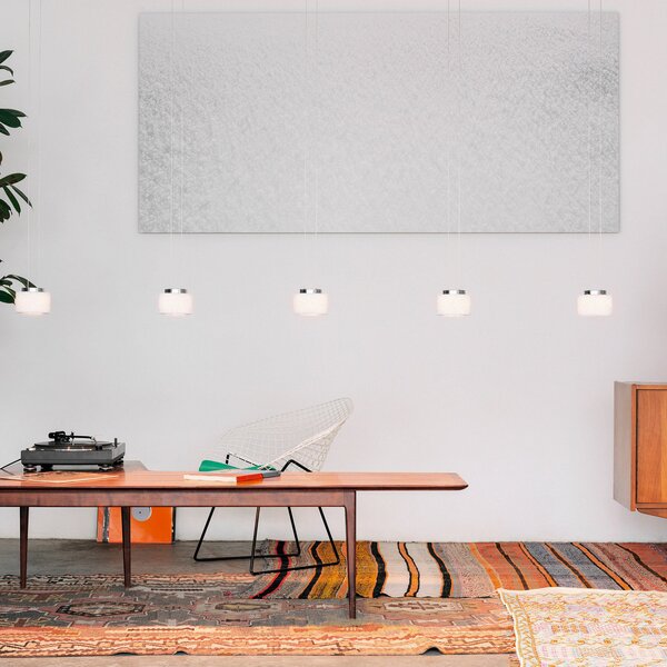 Závěsná svítidlo Serien Lighting, Reef, stmívatelné, Bílá, Obývací pokoj, Keramika, Design