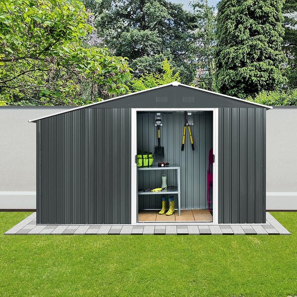 Zahradní domek na nářadí s dřevníkem Avenberg 3,22 x 1.96 m ANTRACIT SD-X68EWS