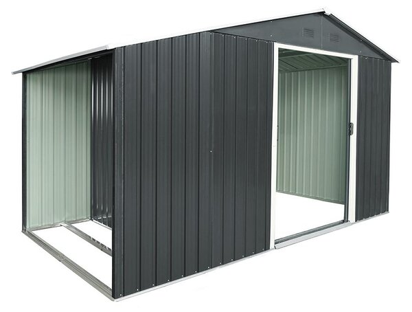Zahradní domek na nářadí s dřevníkem Avenberg 3,22 x 1.96 m ANTRACIT SD-X68EWS