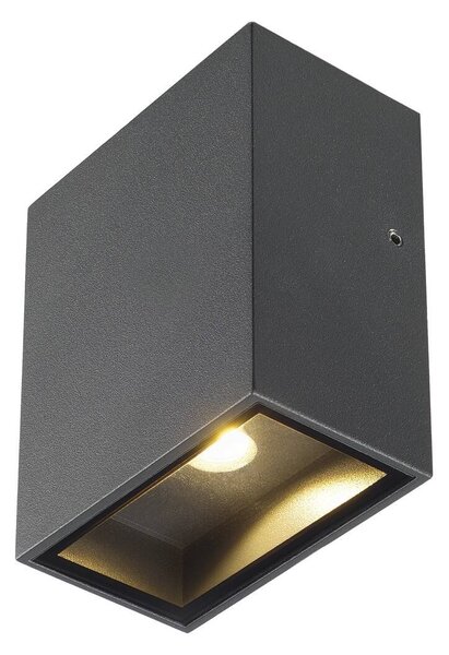 LA 232435 Nástěnné svítidlo QUAD XL 1, hranaté, antracit, LED, 1x3,2 W, 3000K - BIG WHITE (SLV)