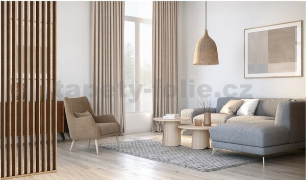 Předělovací panely, dub saragossa 3D lamely, rozměr 2750 x 580 x 65 mm, IMPOL TRADE
