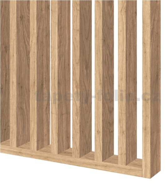 Předělovací panely, dub saragossa 3D lamely, rozměr 2750 x 580 x 65 mm, IMPOL TRADE