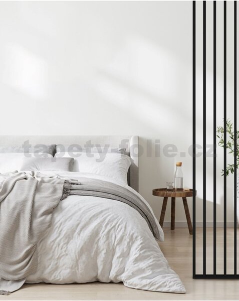 Předělovací panely, černá mat 3D lamely, rozměr 2750 x 580 x 65 mm, IMPOL TRADE