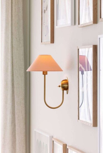 Nástěnná Svítidla Globen Lighting, Pudrová, Obývací pokoj, Tkanina / Textil