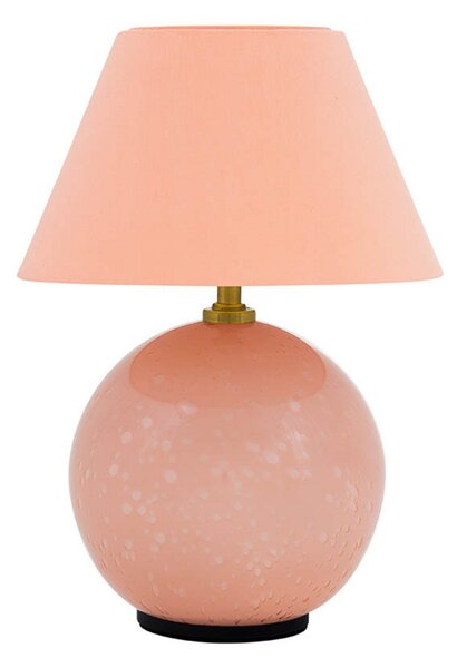 Stolní lampa Globen Lighting, IRIS, stmívatelné, Pudrová, Obývací pokoj, Sklo, Vintage