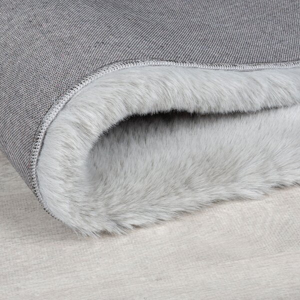 Flair Rugs, Kusový koberec Ivy Faux Fur Grey, 160x230, šedá, ložnice