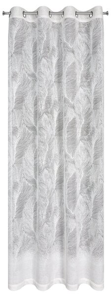 ZÁVĚS NA KROUŽCÍCH LINNEA 140X250 CM BÍLÁ