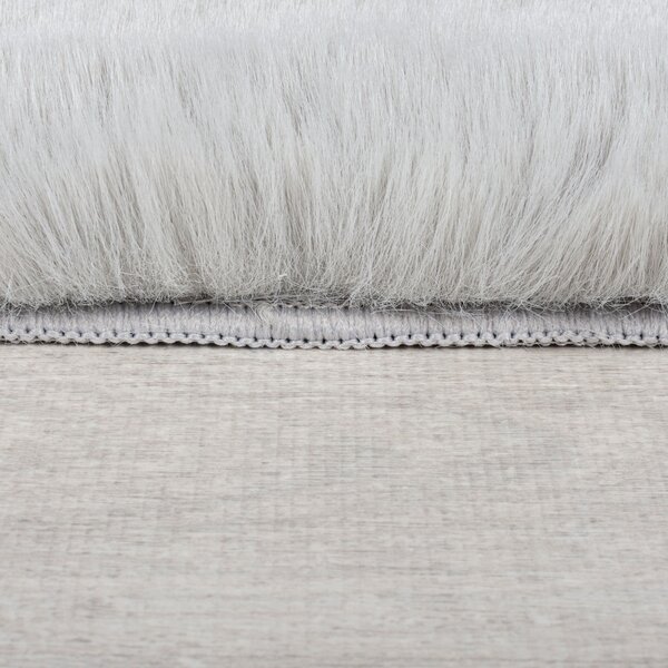 Flair Rugs, Kusový koberec Ivy Faux Fur Grey, 160x230, šedá, ložnice