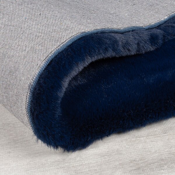 Flair Rugs, Kusový koberec Ivy Faux Fur Navy, 120x170, modrá, ložnice
