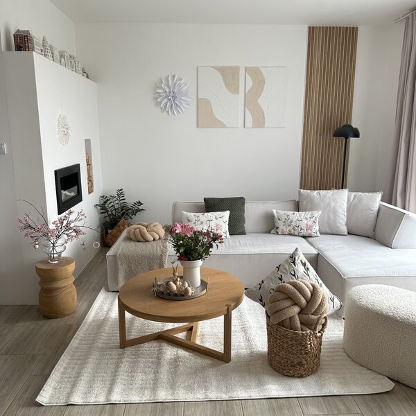 Dywany Łuszczów, Kusový koberec Mode 8589 geometric cream, 80x150, bílá, kancelář