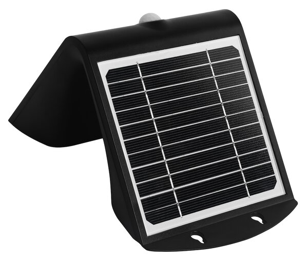 Exteriérové ​​solární nástěnné LED svítidlo Butterfly, 1x LED 3,2w, černá, pohybový senzor
