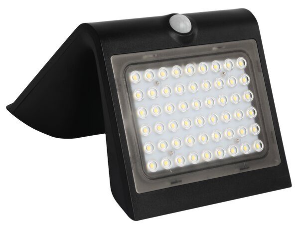 Exteriérové ​​solární nástěnné LED svítidlo Butterfly, 1x LED 3,2w, černá, pohybový senzor