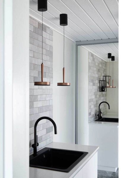 Závěsná svítidlo LOOM DESIGN, Nyx P1, stmívatelné, Bronzová / starobylá mosaz, Obývací pokoj, Hliník, Moderní