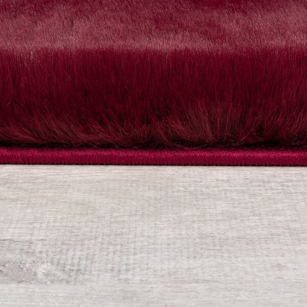 Flair Rugs, Kusový koberec Ivy Faux Fur Red, 160x230, červená, ložnice