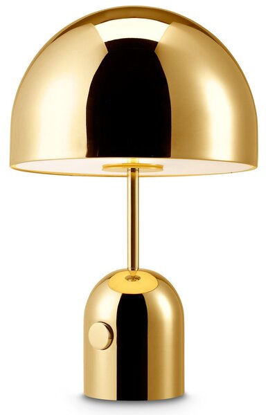 Stolní lampa Tom Dixon, Bell, stmívatelné, Zlatá / mosazná, Obývací pokoj, Kov, Design