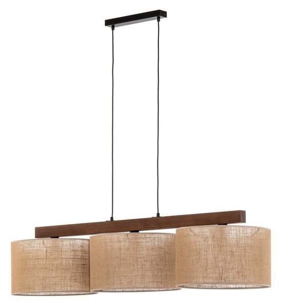 Závěsná svítidlo TK Lighting, Juta, stmívatelné, Béžová, Obývací pokoj, Tkanina / Textil