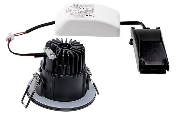LA 114440 PATTA-F zápustná stropní kruhová černá 230V/500mA 9W 38° IP65 3000K - BIG WHITE (SLV)