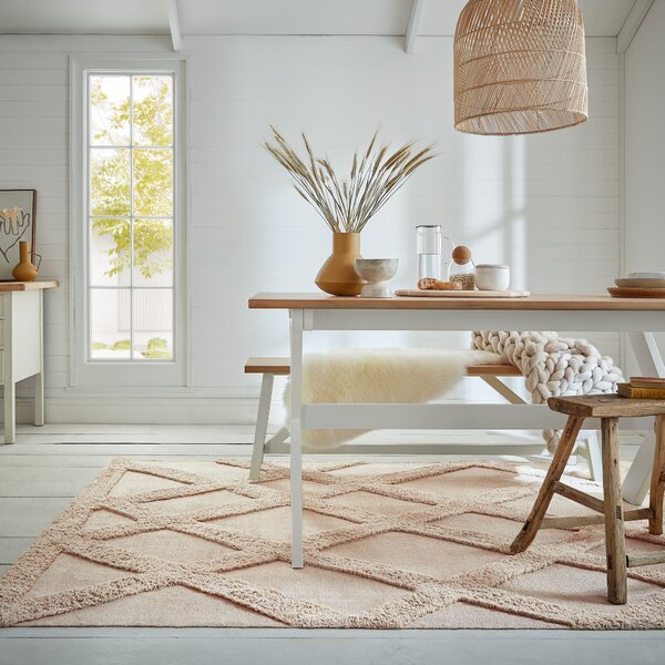 Flair Rugs, Kusový koberec Kaia Tessa Diamond Natural, 200x290, béžová, ložnice