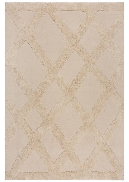 Flair Rugs, Kusový koberec Kaia Tessa Diamond Natural, 200x290, béžová, ložnice