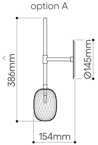 Bomma Luxusní nástěnné, zápustné svítidlo Metamorphosis Small Stmívání, řízení: ON/OFF (bez stmívání), Barva skla: Amber