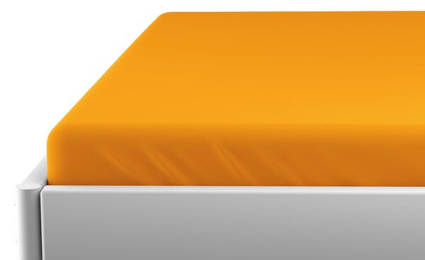 Jersey prostěradlo do dětské postýlky EXCLUSIVE oranžové 70 x 140 cm
